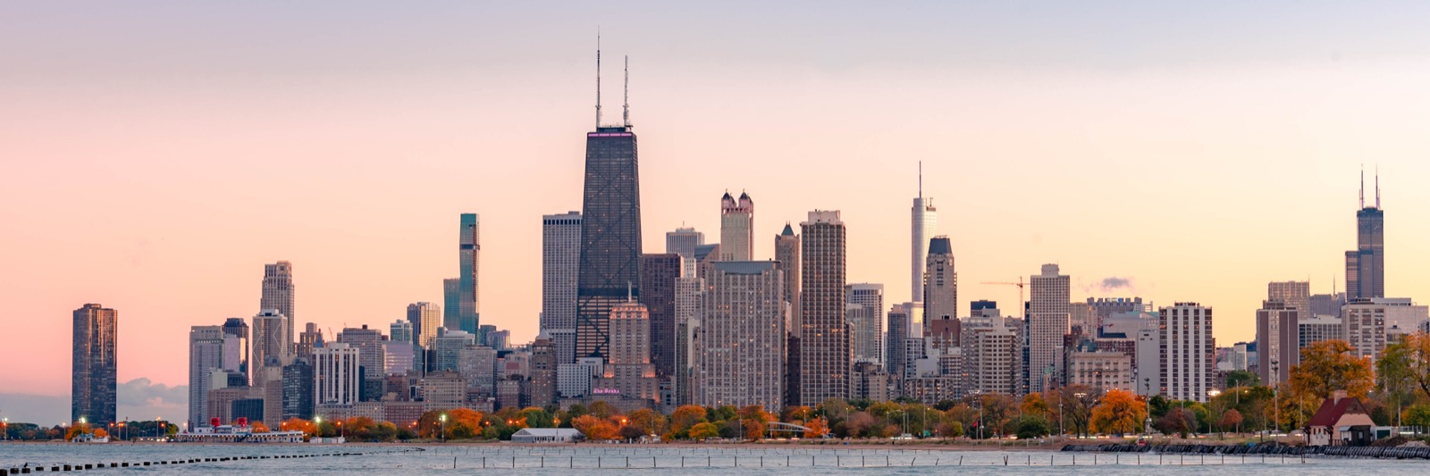 Chicago skyline, the ECHO workshop banner